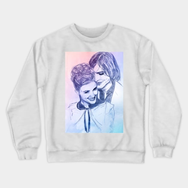 Ashton Kutcher & Demi Moore Crewneck Sweatshirt by Svetlana Pelin